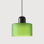 Suspension ronde en verre style Bauhaus