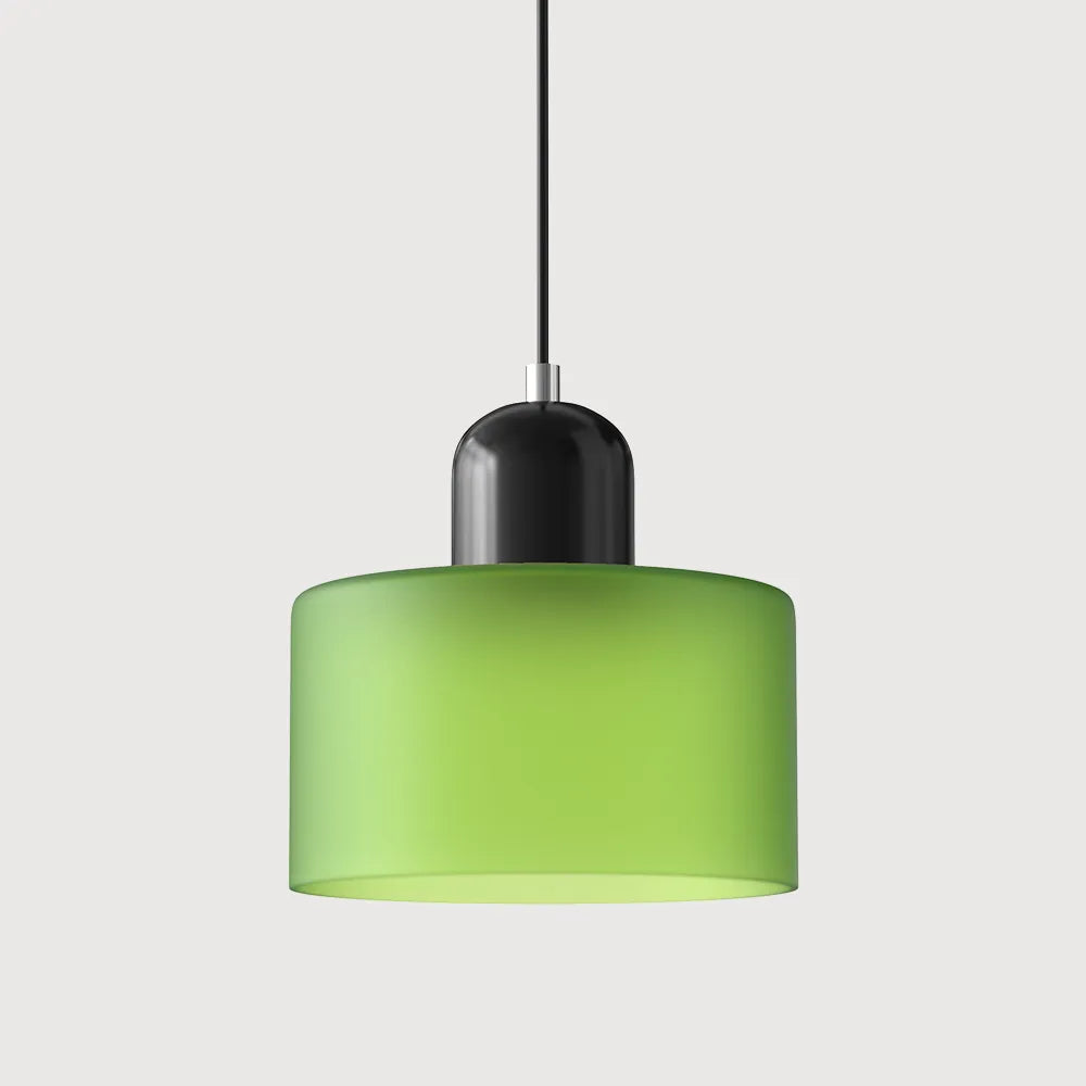 Suspension ronde en verre style Bauhaus