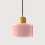 Suspension ronde en verre style Bauhaus