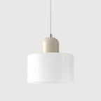 Suspension ronde en verre style Bauhaus