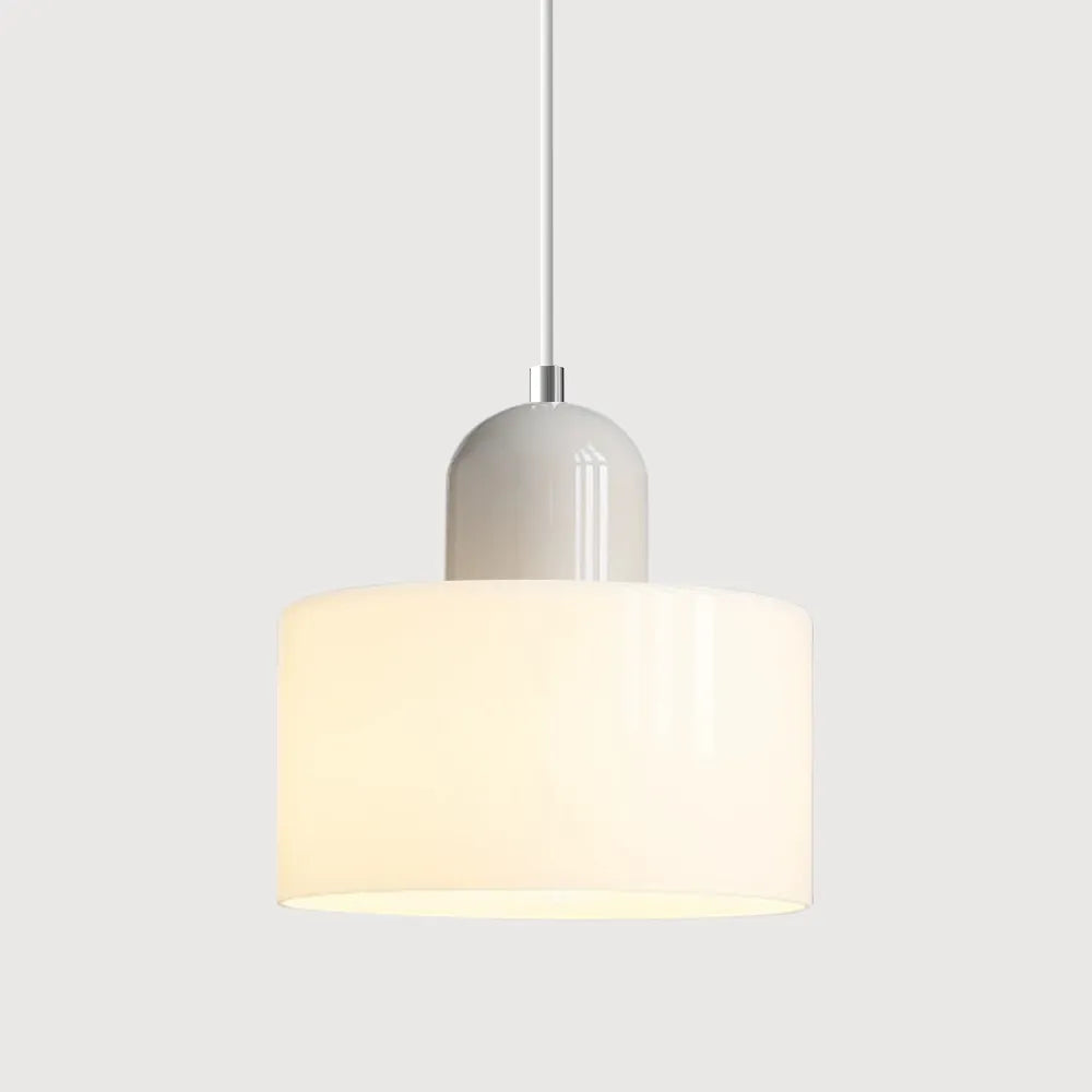 Suspension ronde en verre style Bauhaus