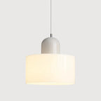 Suspension ronde en verre style Bauhaus