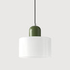 Suspension ronde en verre style Bauhaus