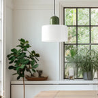 Suspension ronde en verre style Bauhaus