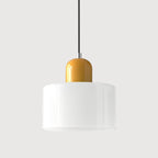 Suspension ronde en verre style Bauhaus