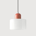 Suspension ronde en verre style Bauhaus