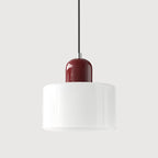 Suspension ronde en verre style Bauhaus