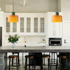 Suspension ronde en verre style Bauhaus