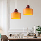 Suspension ronde en verre style Bauhaus