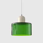 Suspension ronde en verre style Bauhaus