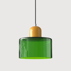 Suspension ronde en verre style Bauhaus