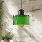 Suspension ronde en verre style Bauhaus