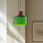 Suspension ronde en verre style Bauhaus