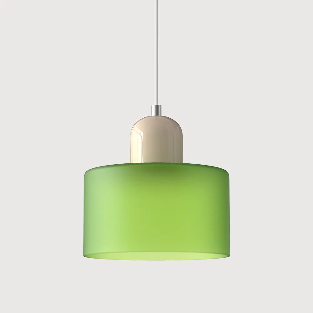 Suspension ronde en verre style Bauhaus