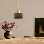 Suspension ronde en verre style Bauhaus