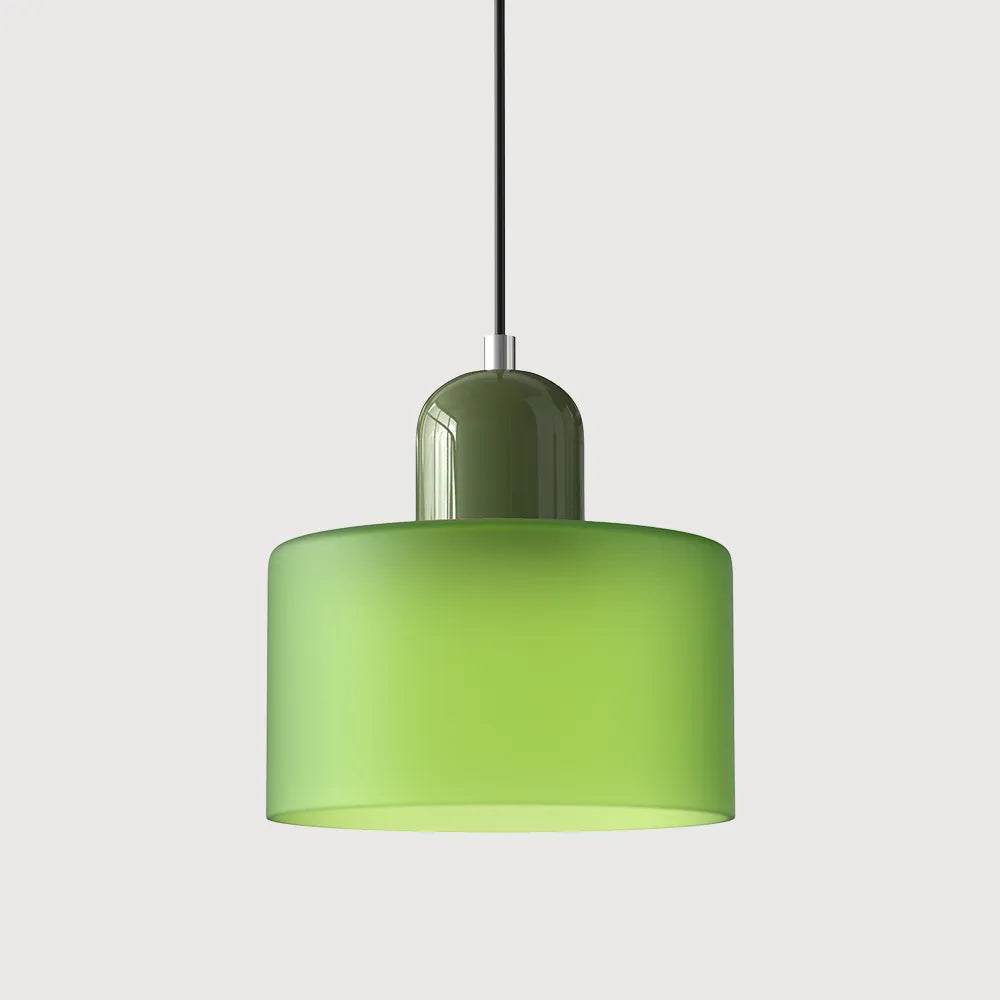 Suspension ronde en verre style Bauhaus