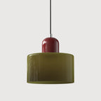 Suspension ronde en verre style Bauhaus