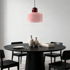 Suspension ronde en verre style Bauhaus