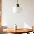 Suspension ronde en verre style Bauhaus