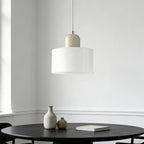 Suspension ronde en verre style Bauhaus