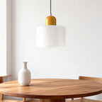 Suspension ronde en verre style Bauhaus