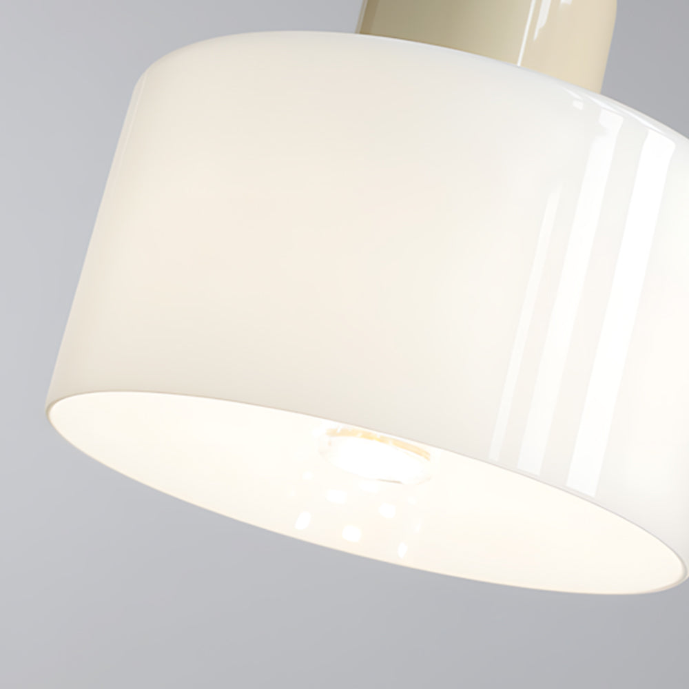 Suspension ronde en verre style Bauhaus