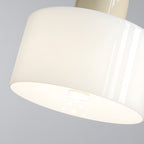 Suspension ronde en verre style Bauhaus
