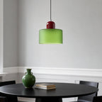 Suspension ronde en verre style Bauhaus