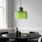 Suspension ronde en verre style Bauhaus