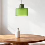 Suspension ronde en verre style Bauhaus