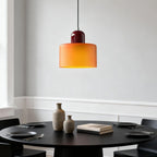 Suspension ronde en verre style Bauhaus