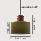 Suspension ronde en verre style Bauhaus
