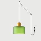 Suspension ronde en verre style Bauhaus