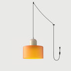 Suspension ronde en verre style Bauhaus