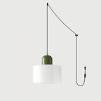 Suspension ronde en verre style Bauhaus