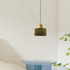 Suspension ronde en verre style Bauhaus