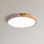 Plafonnier LED en bois scandinave encastré