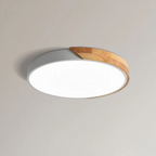 Plafonnier LED en bois scandinave encastré
