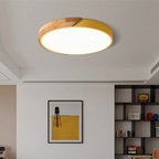 Plafonnier LED en bois scandinave encastré