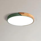 Plafonnier LED en bois scandinave encastré