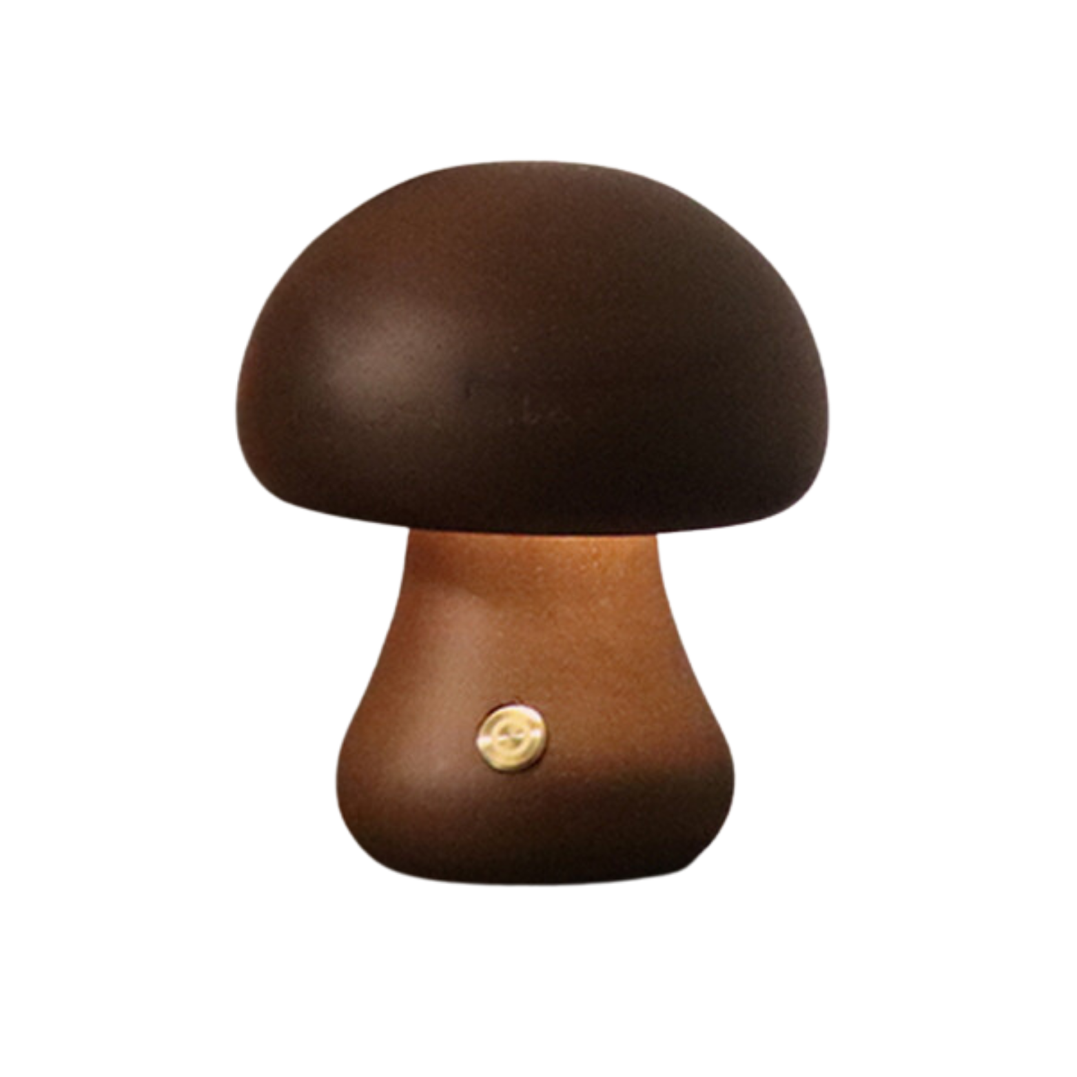 Lampe de table champignon en bois vintage